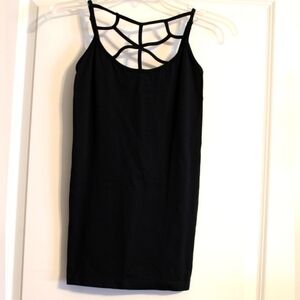 Zenanna Oufitters Strappy Front Black Camisole Tank Top S/M